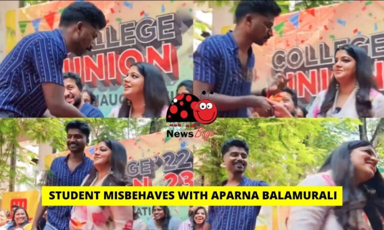 Estudiante universitario se porta mal con la actriz Aparna Balamurali: el vídeo se vuelve viral