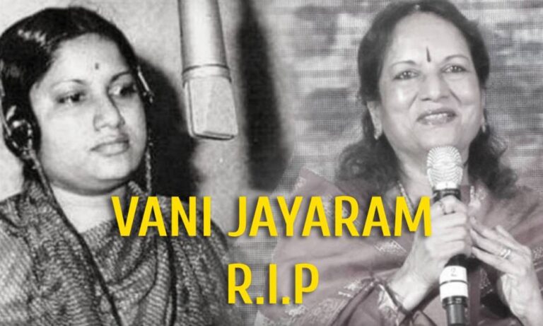 Falleció el famoso cantante Vani Jayaram