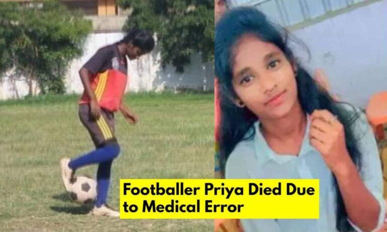 Priya, futbolista de Tamil Nadu, murió debido a errores médicos
