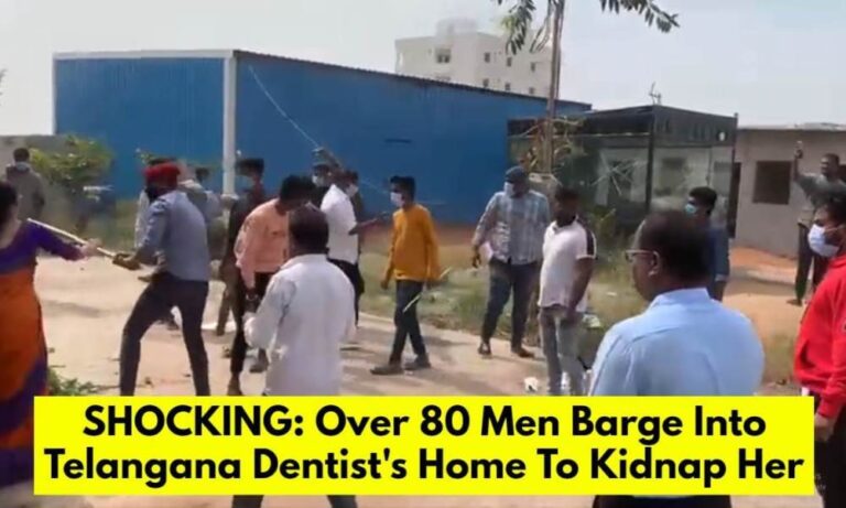 VIDEO: Más de 80 hombres corren a casa para secuestrar a un estudiante de BDS en Telangana