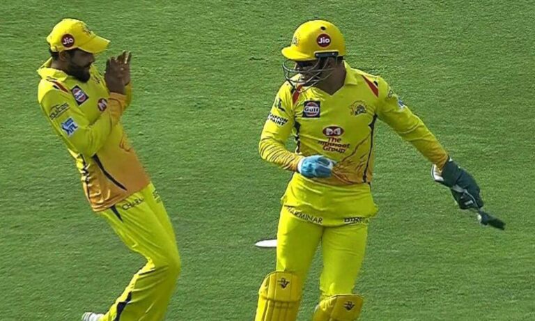 IPL 2018: vea la broma en el campo de MS Dhoni con Ravindra Jadeja