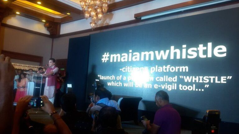 Makkal Needhi Maiam de Kamal Haasan lanzó la aplicación Maiam Whistle