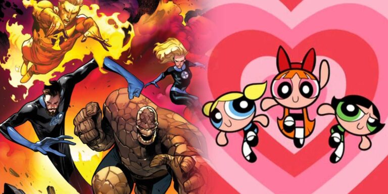 Fan Art de los Cuatro Fantásticos imagina héroes en una caricatura al estilo de las Chicas Superpoderosas